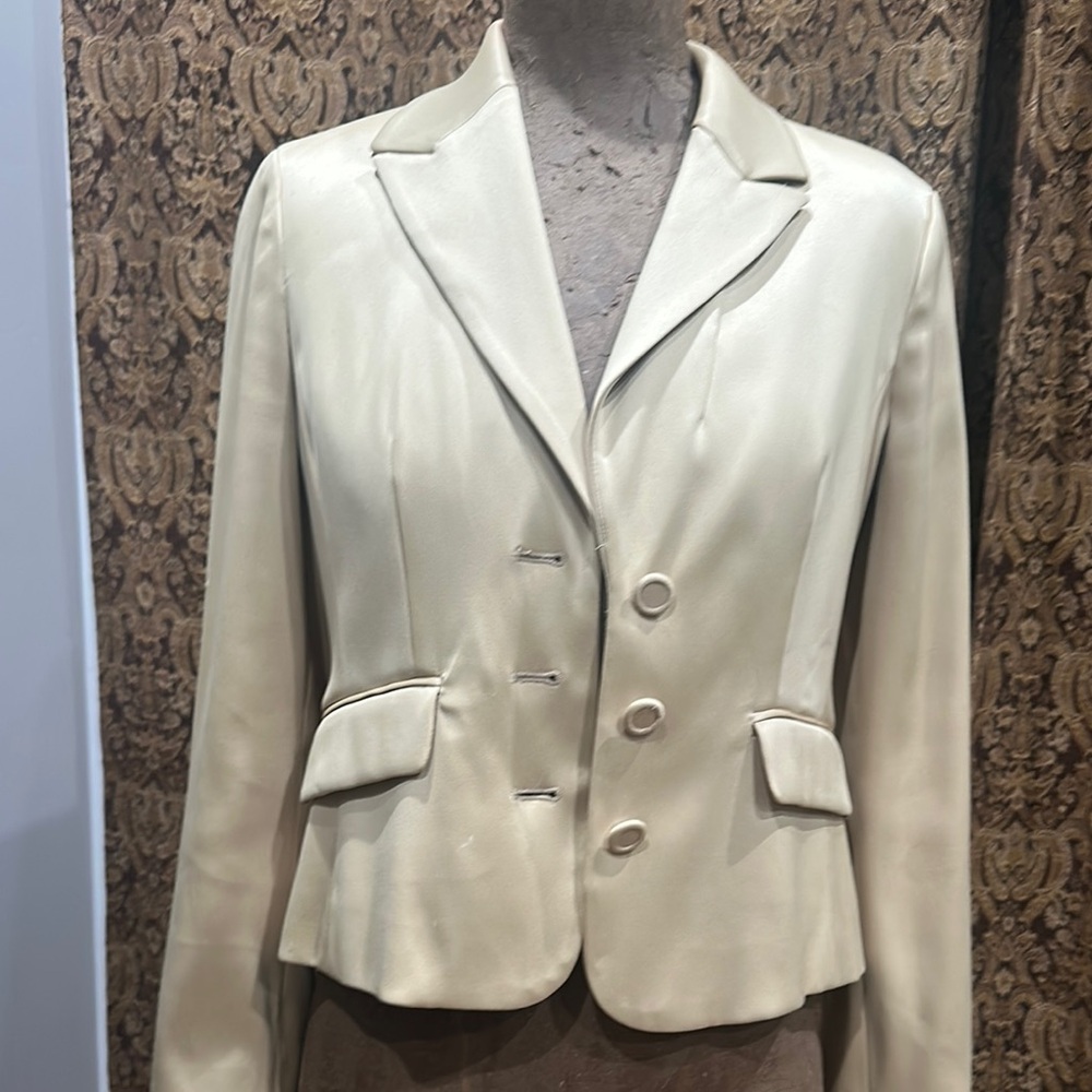 INC International Concepts Gold/cream Structured Blazer